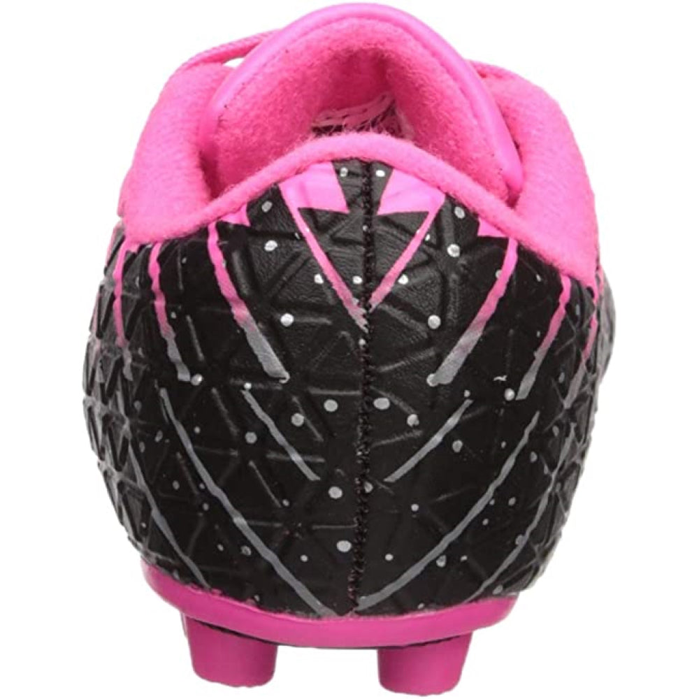 Bolt Kids Firm Ground Soccer Cleats – Pink/Black/Silver