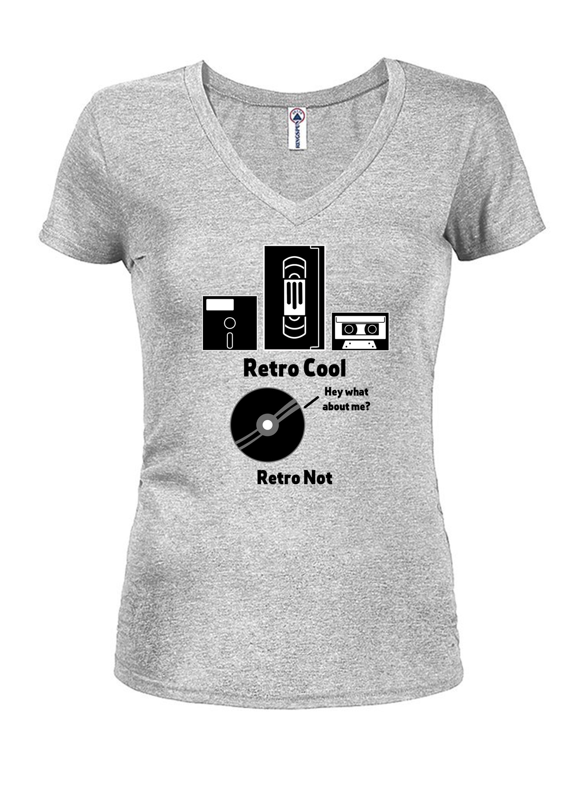 Retro Cool/Retro Not Juniors V Neck T-Shirt