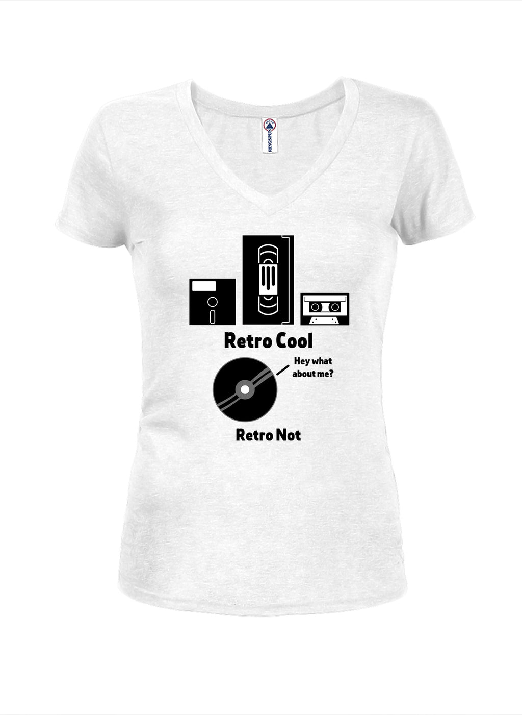 Retro Cool/Retro Not Juniors V Neck T-Shirt