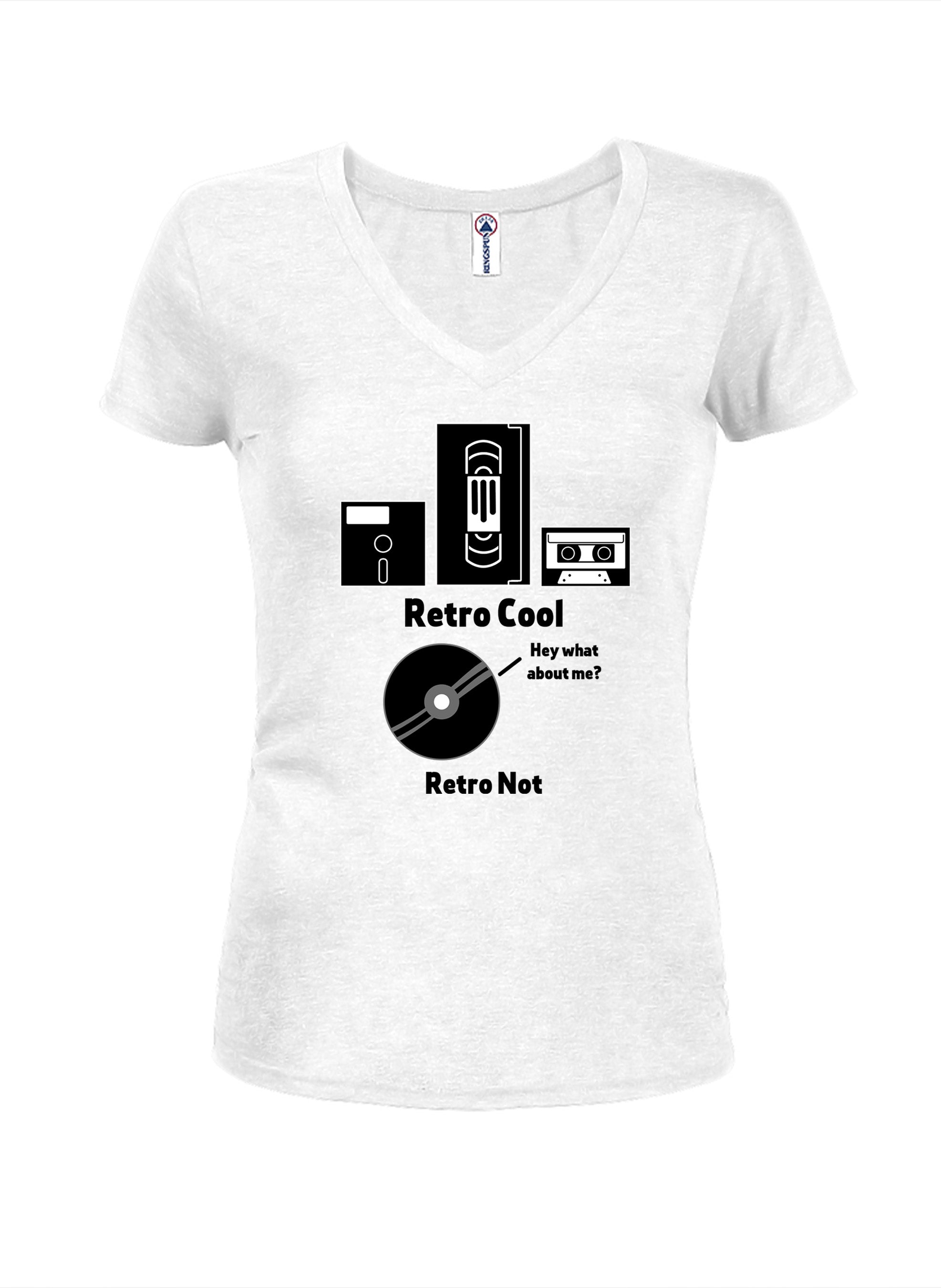 Retro Cool/Retro Not Juniors V Neck T-Shirt
