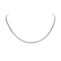 6 Diamond Stainless Steel 16 Inch 4mm Metal Chain Necklace