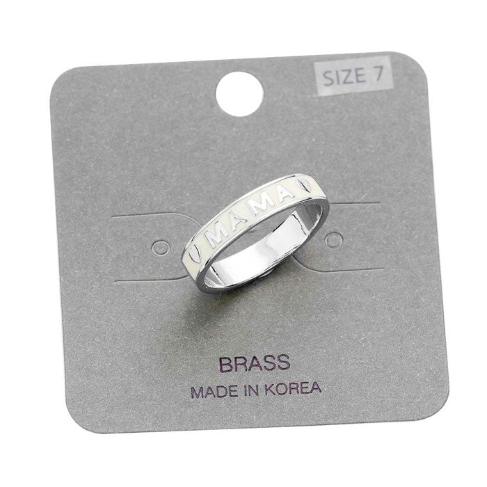 Brass Metal Enamel Mama Ring