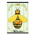 Ric Rac Bee 2 Sided Garden Flag - Applique