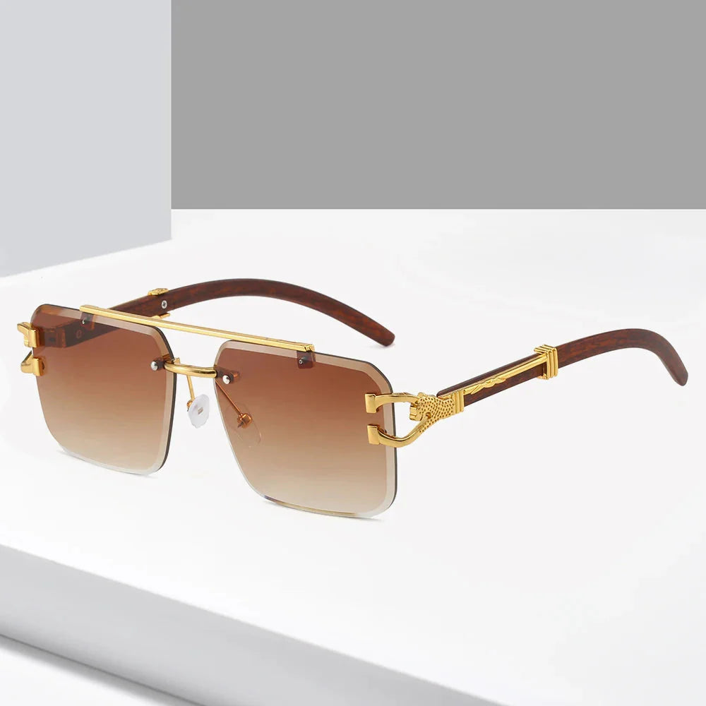 Rimless Cut Edge Sunglasses