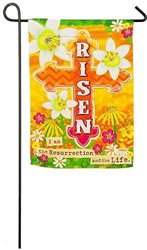Risen Easter Garden Flag 2 Sided I Am The Resurrection
