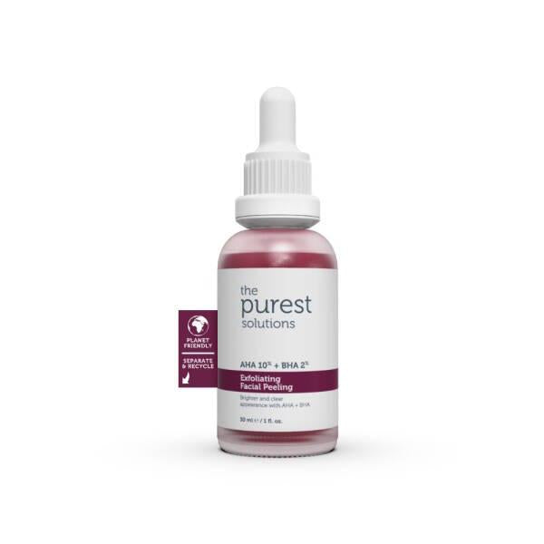The Purest Solutions Facial Exfoliating Peel: AHA BHA for Acne, Hyperpigmentation - Glycolic & Salicylic Acid - Skin Resurfacing, 30ml