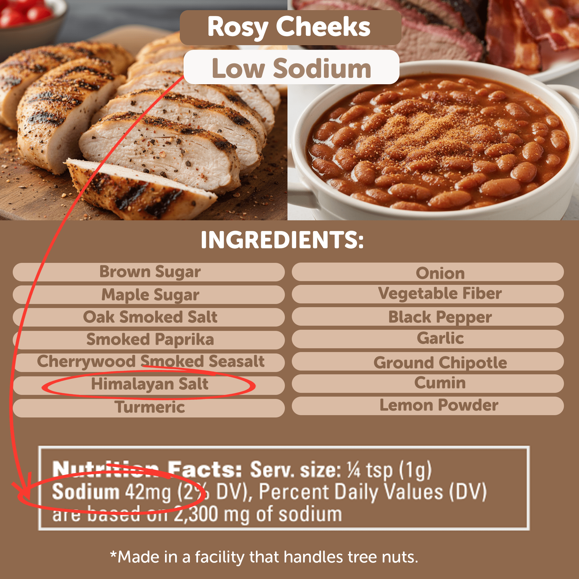 Rosy Cheeks Maple Bourbon BBQ Seasoning | Low Sodium & GLP-1 Friendly