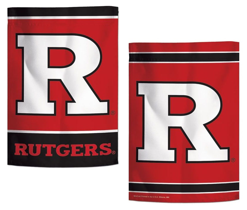 Rutgers University Garden Flag 2 Sided R Logo