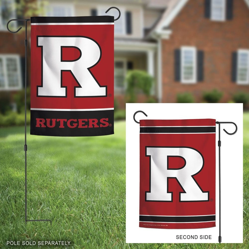 Rutgers University Garden Flag 2 Sided R Logo