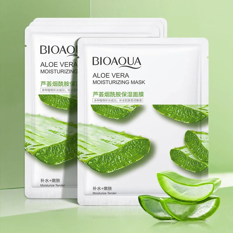 8pcs BIOAQUA Fruit Facial Masks Moisturizing Hydrating Brightening Anti-aging Face Mask Sheet Masks for Face Skin Care