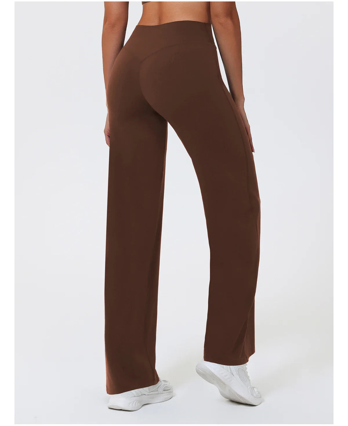Hearuisavy Summer Straight-Leg Sports Pants Women Gym Clothing Fitness Tights Naked Feeling Compression Wide Leg Yoga Leggings