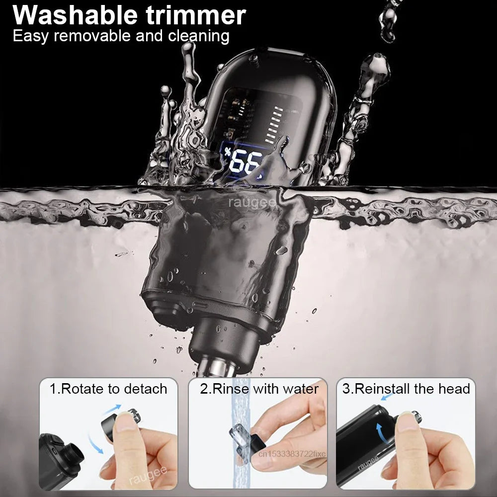 Electric Nose Hair Trimmer 2in1 Ear and Nose Hair Remover Rechargeable Painless Portable Mini Nose Hair Trimmer Clipper for Men