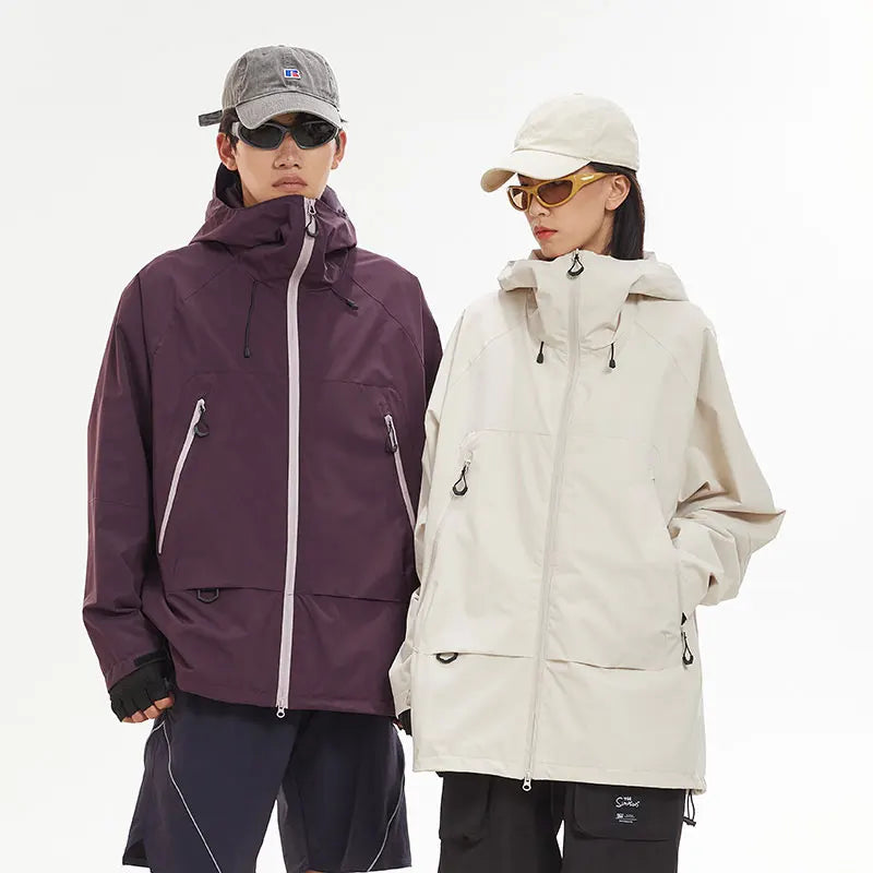 New Men Waterproof Hiking Jacket Women Windproof Sports Coat High Quality Hooded Jacket Outdoor Ride Climbing Running Jacket