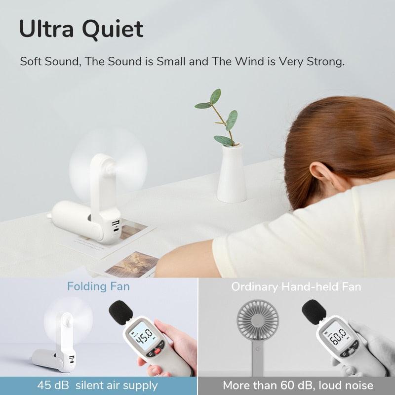 Mini Rechargeable 3in1 Pocket Fan