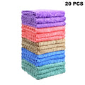 20 Pack Soft Absorbent Washcloths Quick Dry Square Towels