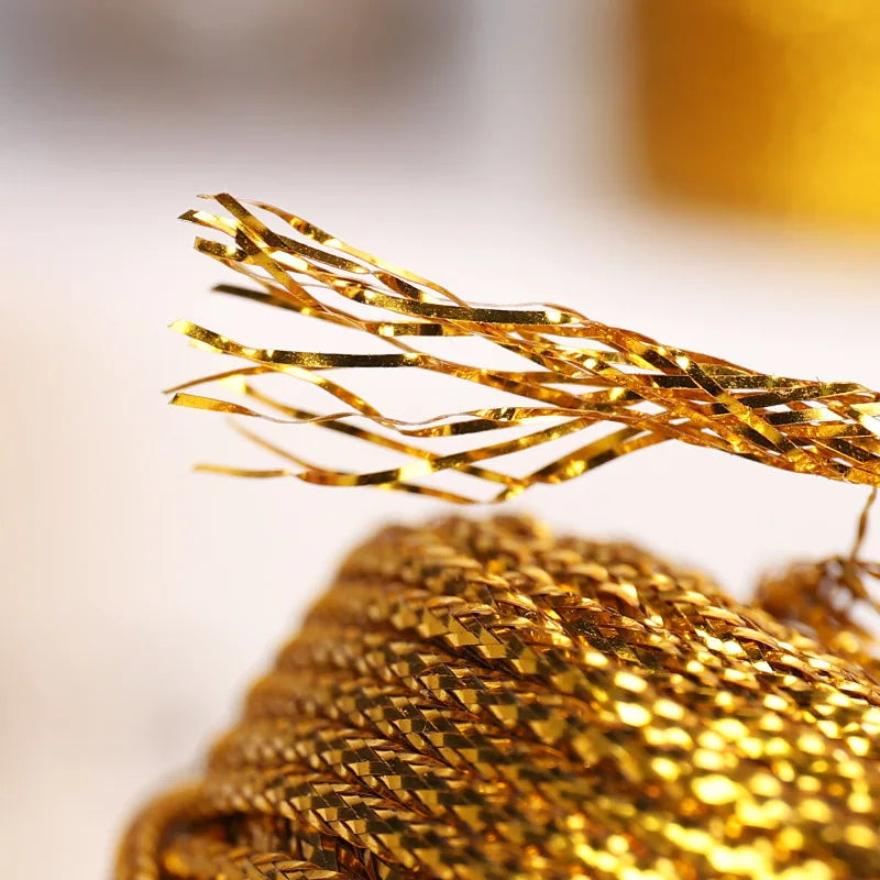 1.5mm 100m Rope Gold Silver Cord Gift Packaging String For Jewelry Making Lanyard Thread Cord DIY Bracelet Christmas Home Decor