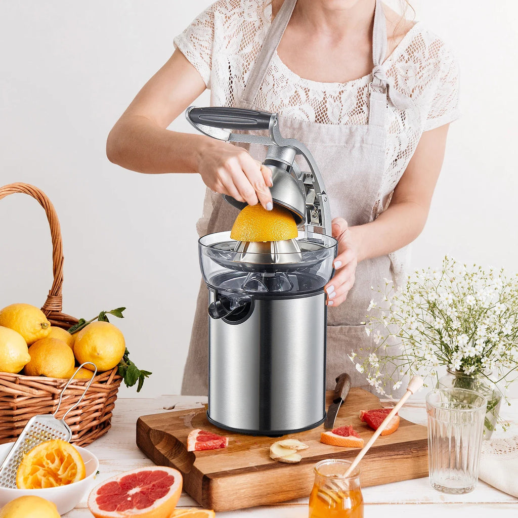 Electric Citrus Juicer Die Cast Zinc Shell With Two Cones