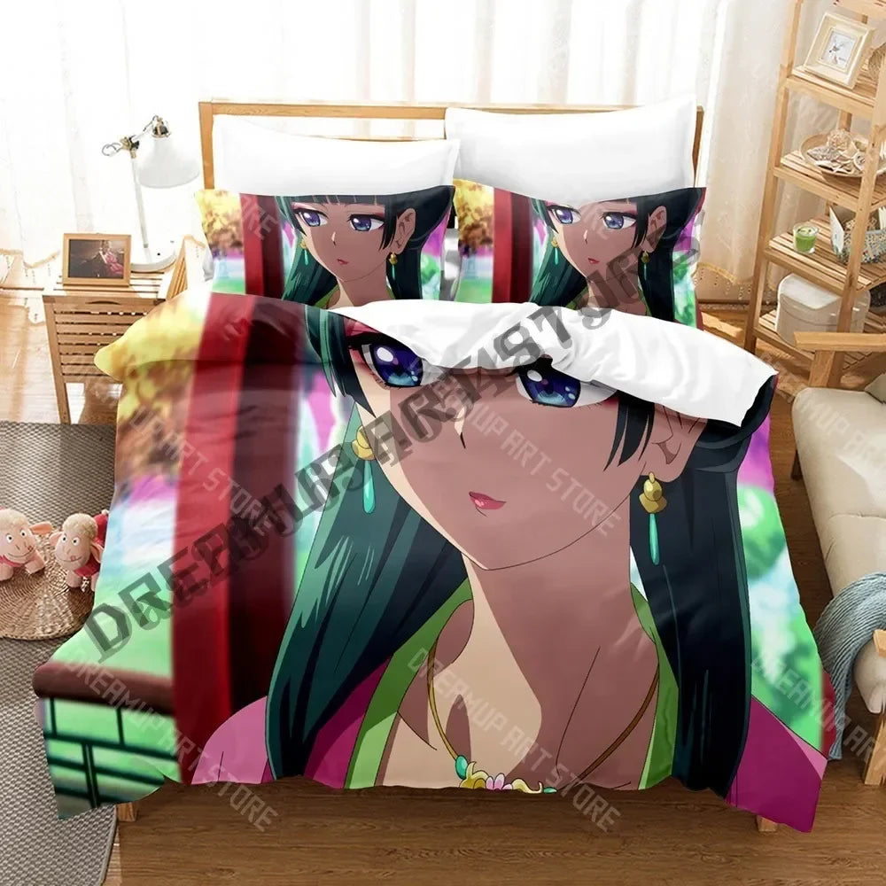 3D Print Apothecary Diaries Bedding Set Single Twin Full Queen King Size Bed Set Adult Bedroom Duvetcover Sets Anime Bed Sheet