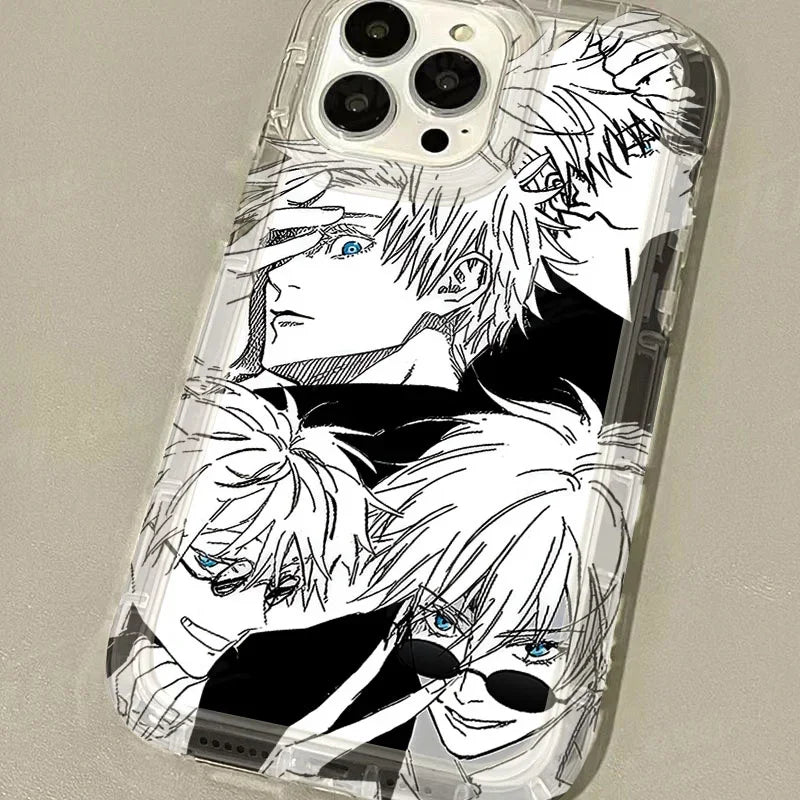 Silicone Protective Phone Case for iPhone 15 14 13 12 11 Pro Max XR XS X 8 7 6 6S Plus SE 2020 Jujutsu Kaisen Gojo Satoru Cover