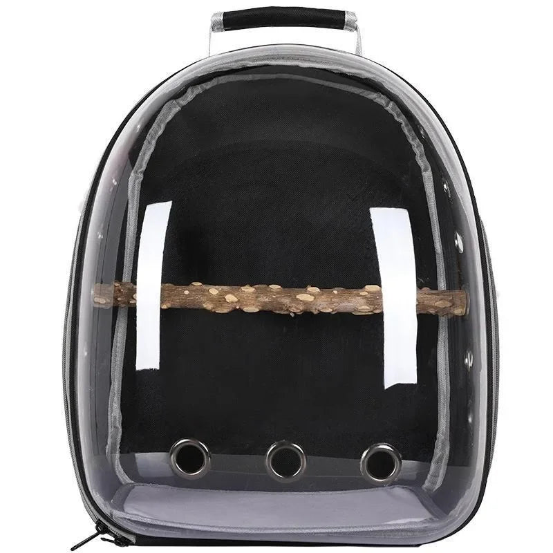 Bird Traval Carrier Cage Clear Backpack to Carry Parakeet Cockatiel Parrot with Metal Tray Wood Perch parrot cage bird nest