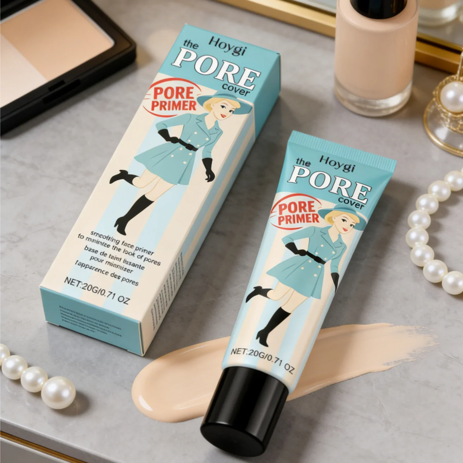 Hoygi Pore Primer Long Lasting Makeup Absorb Excess Oil Fine Texture Refresh Moisturizing Gentle Formula Smoothing Face Primer