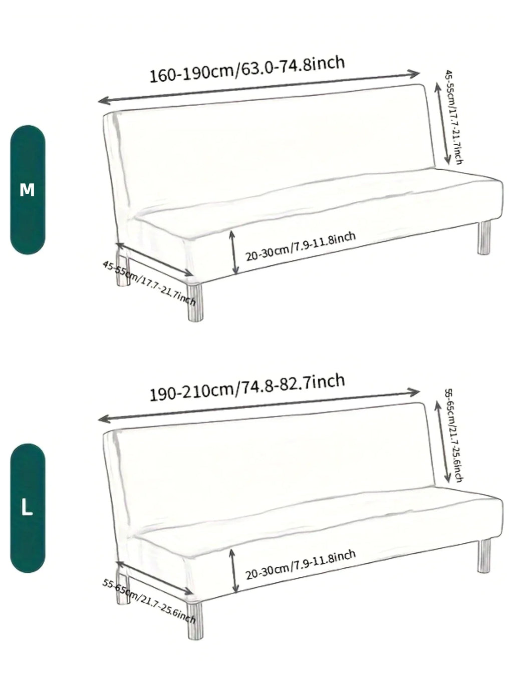Printed Sofa Bed Cover Stretch Armless Sofa Cover Spandex Dust-Proof Furniture Protector For Bedroom, Hotel, and Home Decor