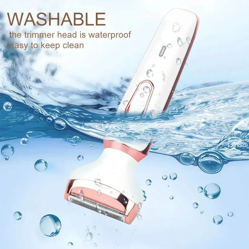 4 in 1 Electric Epilator Bikini Eyebrow Nose Women Lady Facial Hair Removal Trimmer Face Body Painless Female Shaver Depilator