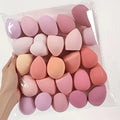 7/18Pcs Hydrophilic Egg Sponge Set - Latex-Free Blenders for Foundation/Powder & Contour/Highlight | Wet&Dry Daily/Party Kit