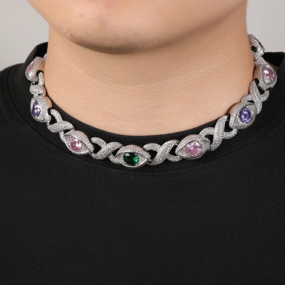 Iced Out Infinity Cuban Chain Necklace