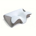Ergonomic Neck Horn Pillow for Side, Back and Stomach Sleepers - Contoured Design, Shoulder Relaxation, Soft Yet Firm Support