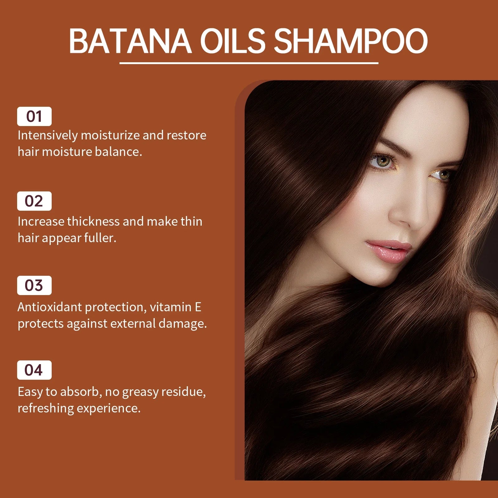 Batana Hair Shampoo Prevent Dryness Smoothing Reduce Spilt Ends Oil Control Nourishing Repair Cracked Hair Shampoo