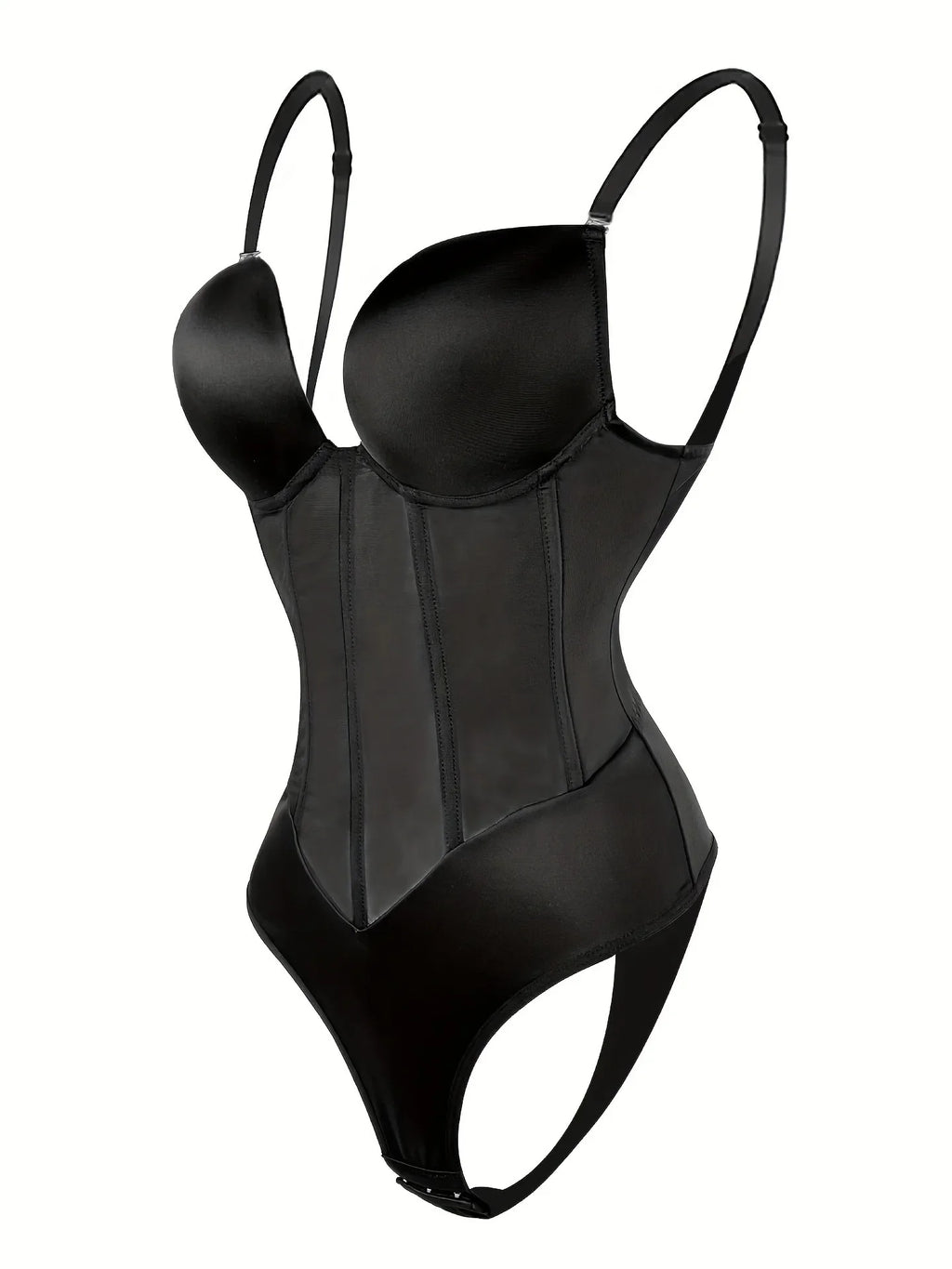 Backless Solid Low Cut Shapewear Bodysuit Tummy Control Waist Trainer Thong Slimmer Women Underwear
