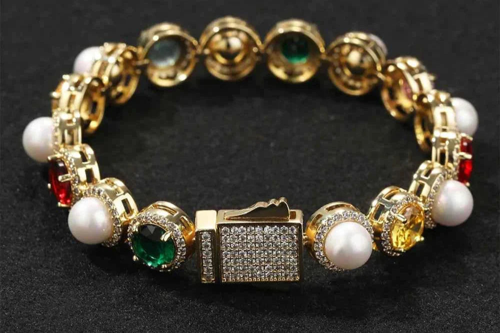 Iced Colorful Bracelets Neckless
