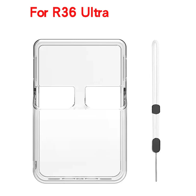 TOFON Transparent protective case For R36 Ultra game console storage bag EVA shell resistant  scratch resistant screen film