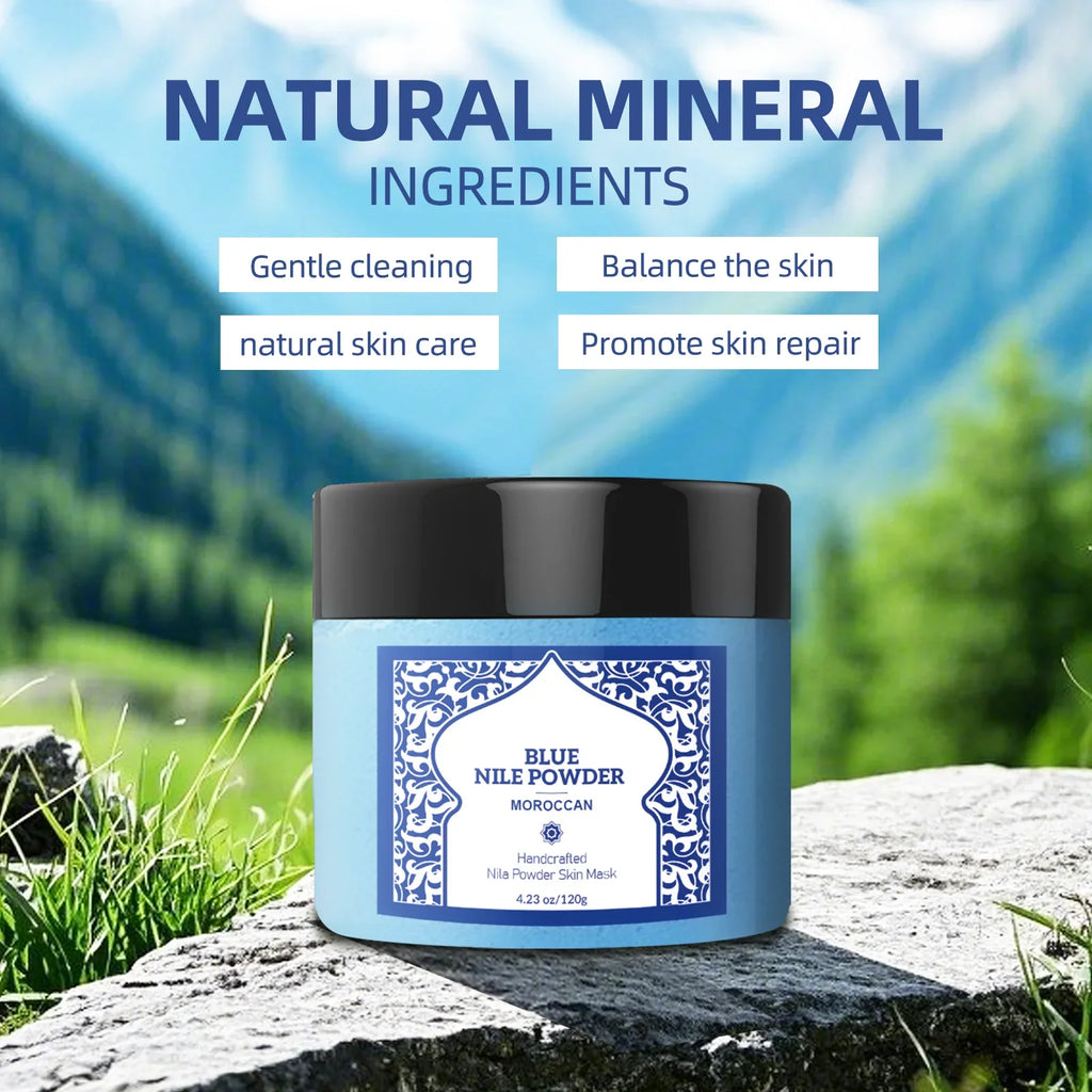 15-Min Mineral Skin Reset Mask 120g - Moroccan Lathering Powder for Face & Body, Deep Cleanse & Perilla Leaf Nourishment.