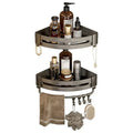 Triangle Adhesive Shower Caddy Set For Corner Showers