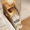 Bedside table Household bedroom Extremely narrow bedside seam rack 20CM wide mini narrow cabinet Bedside side low cabinet
