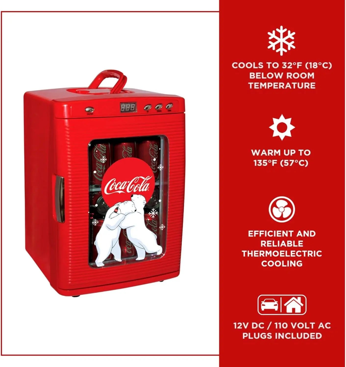 Portable Table Top Beverage Cooler Mini Fridge Holds 28 Cans