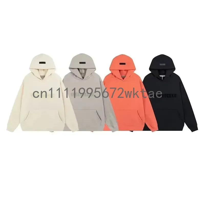 FW22 Men's Hoodies Jogging Set Luxury Design Chest Two Rows Plush Letter Hoodie Women's Loose Hoodie Fashion Unisex Pants Set