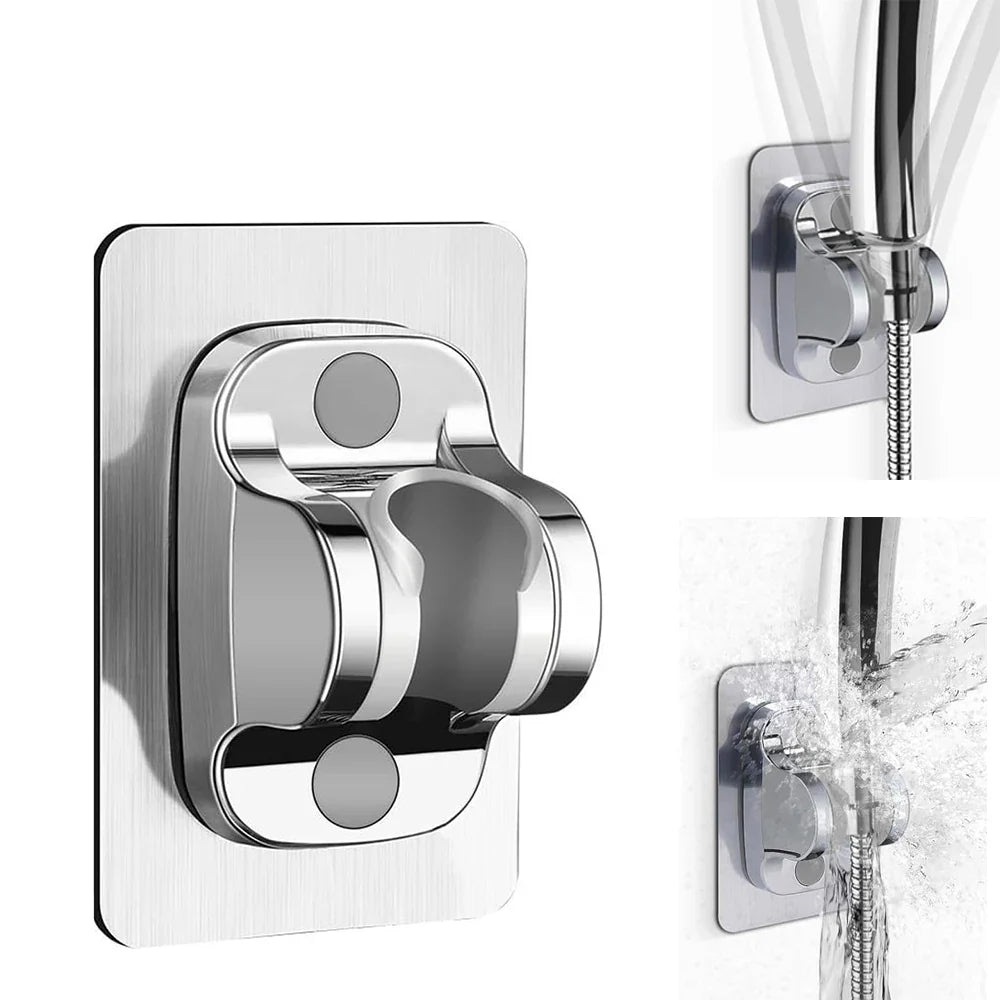 Universal Showerhead Holder Bracket Wall Mounted Punch Free Household Adjustable Shower Self Adhesive Bathroom Accessories