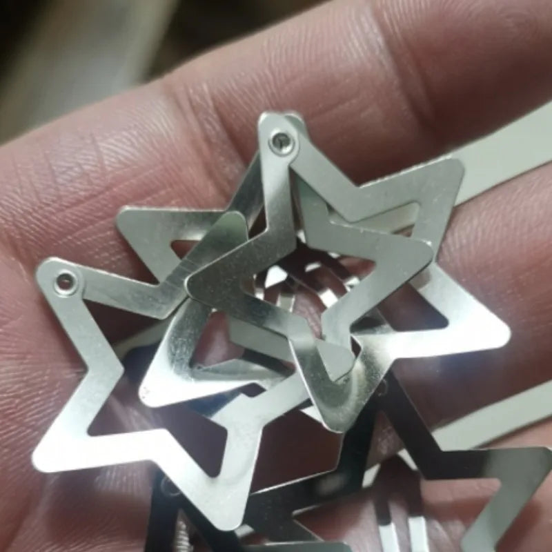 10/25/50/100pcs Y2K Silver Star Hair Clips High Quality Star Hair Clip Metal Clip Silver Pentagram Bb Clip Hair Accessory