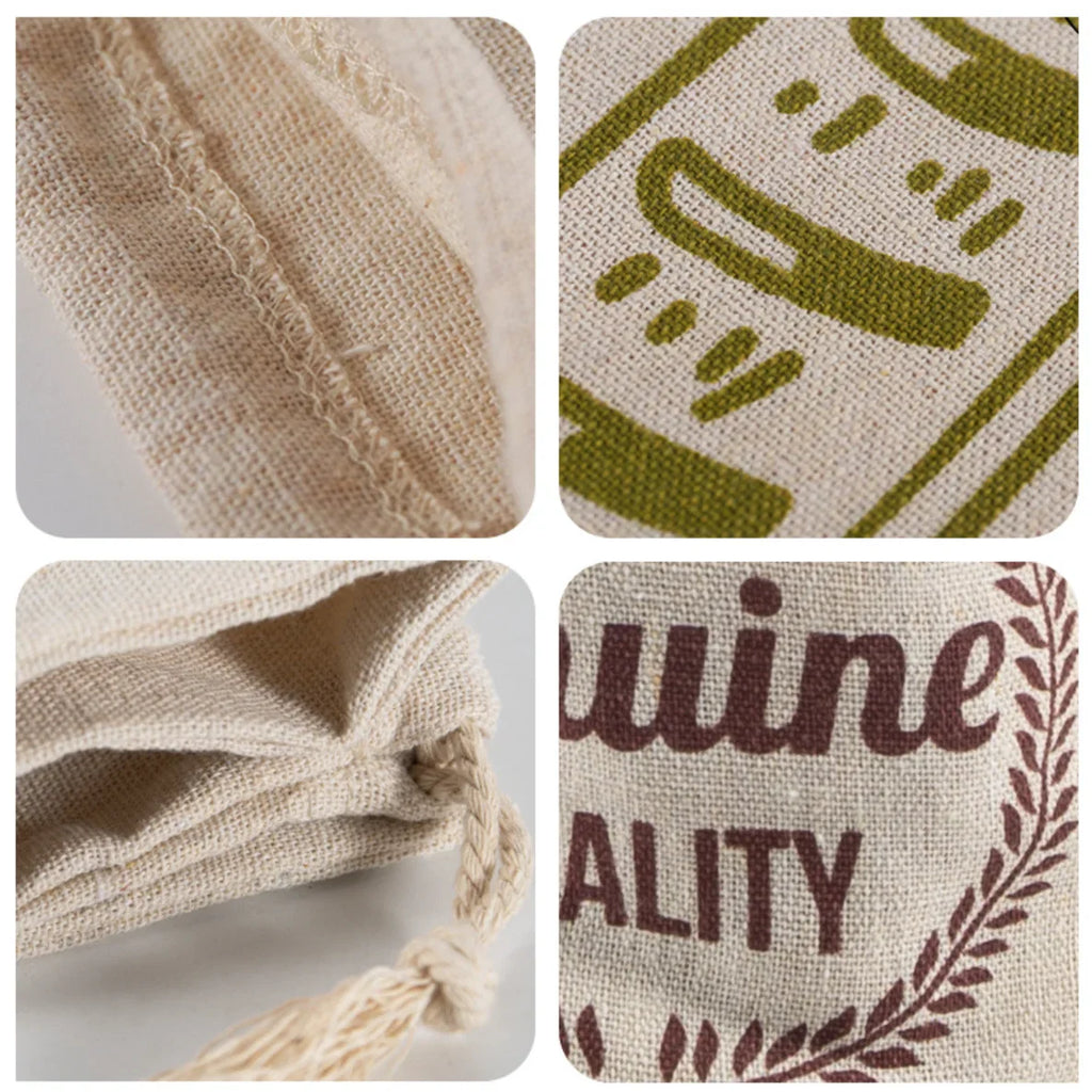 Linen Bread Bags Reusable Drawstring Bag For Loaf Homemade Artisan Bread Storage Bag Linen Bread Bags For Baguette