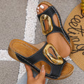 New Summer Women Fashion Slip on Slippers Beach Slippers Solid Color Round Head Wedges Casual Designer Shoes Slides Women