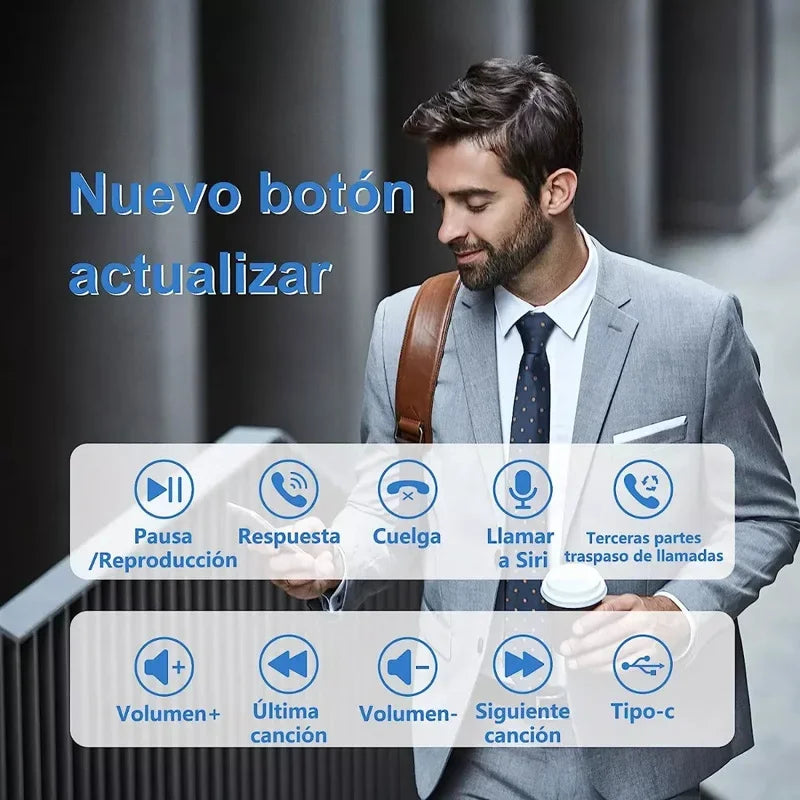 Wireless Headphones Bluetooth Headset With Microphone Earphones  Handsfree Noise Canceling Audifonos Talking Business Driving
