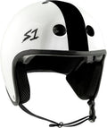 S1 Retro Lifer Helmet - White/Black Stripe - AJ Nelson