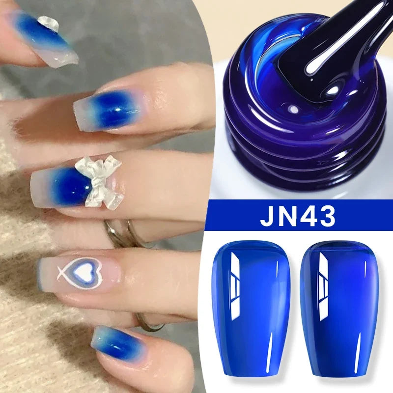 BORN PRETTY 10ml Jelly Nude Gel Nail Polish 50 Colors Semi Transparent Nail Art Nail Supplies Soak off UV LED Nails Gel Varnish