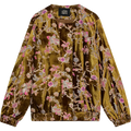 ELFSACK 2025 Gold Velvet Jacket Women's Winter Short Coat, Embroidered Goldfish Chinese Style Vintage Loose Padded Jacket