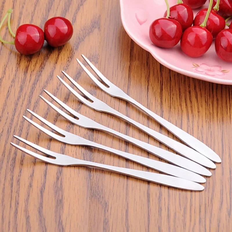 20 Piece Stainless Steel Snail Fork Set | Two Tine Fruit Dessert Fork for Parties