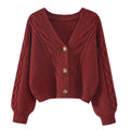 Autumn Winter Fashion Cardigan Sweater Women Knitted Coats Female Solid Long Sleeve Casual Knit Jacket Cardigans Tops Knitwear