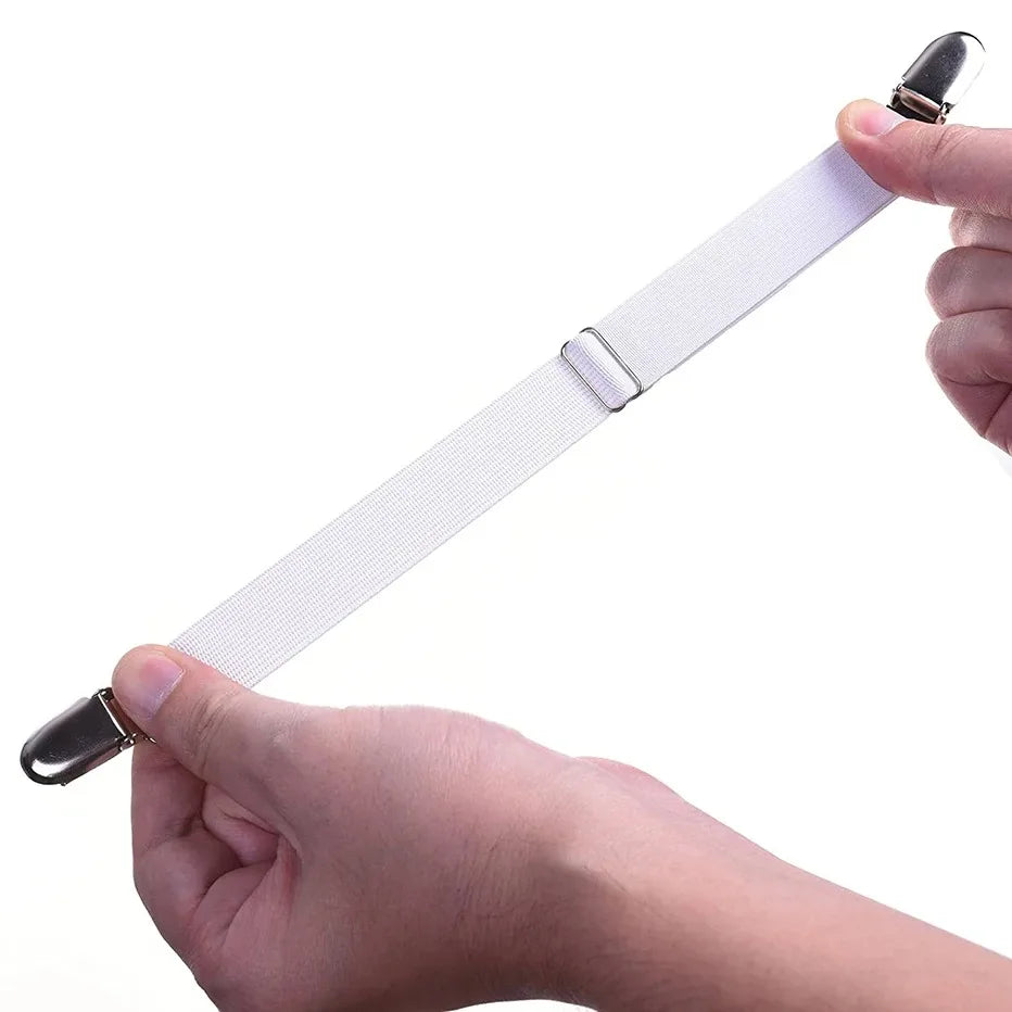 Bande de fixation élastique pour drap de lit 4 pièces/ensemble pinces pour drap de lit ceinture réglable support de couvertures